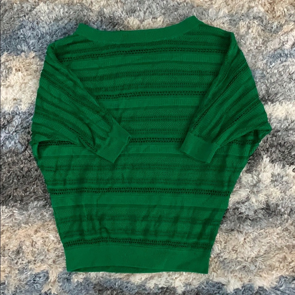 EXPRESS GREEN NET SWEATER (SMALL)